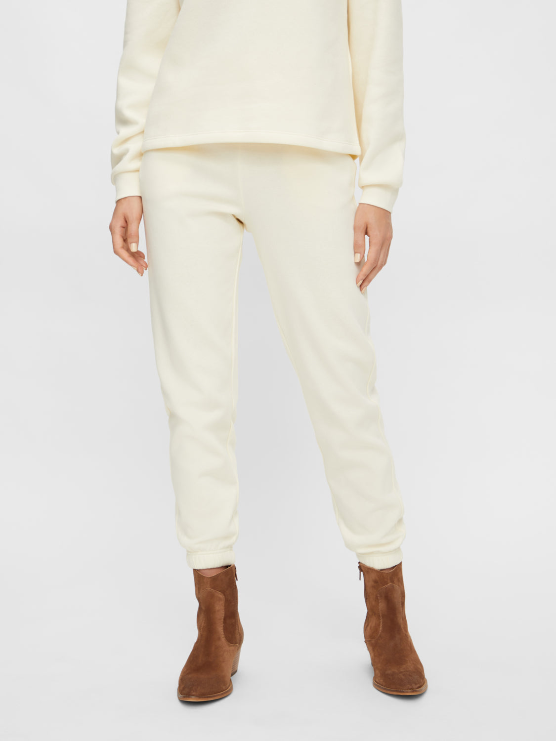 PCCHILLI Pants - white pepper